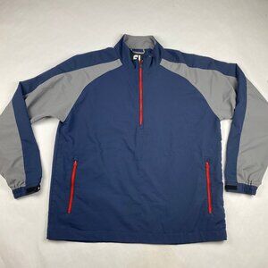 Footjoy FJ Mens Golf Jacket Blue and Gray Size Large - Flaw
